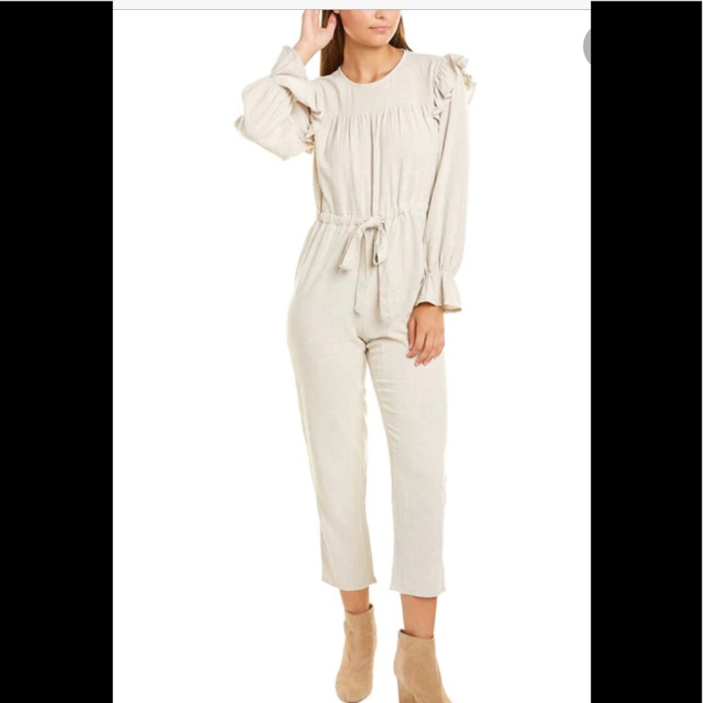 NWT Peyton Valley Ruffle Jumpsuit Sand Color